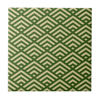 Deco de Arte Verde Escura - Padrão de Diamante Gra