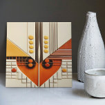 Deco de Simetria Geométrica do Século médio<br><div class="desc">Este belo azulejo cerâmico moderno do século médio é uma homenagem amorosa ao famoso movimento Artes e Artesanatos. Especialmente trabalhado no nosso workshop de Barcelona, ele apresenta formas abstrato simétricas e imita o fascínio cativante dos azulejos alivios modernos do século médio. Os designs simétricos ecoam um equilíbrio harmonioso, a expressão...</div>