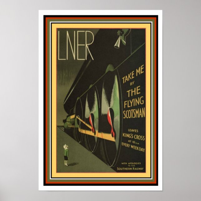 Deco Flying Scotsman Poster 13 x 19 (Frente)