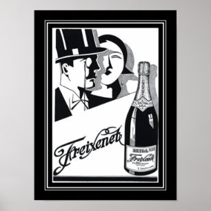 Deco Freixenet" de 1920 - Poster de champanhe