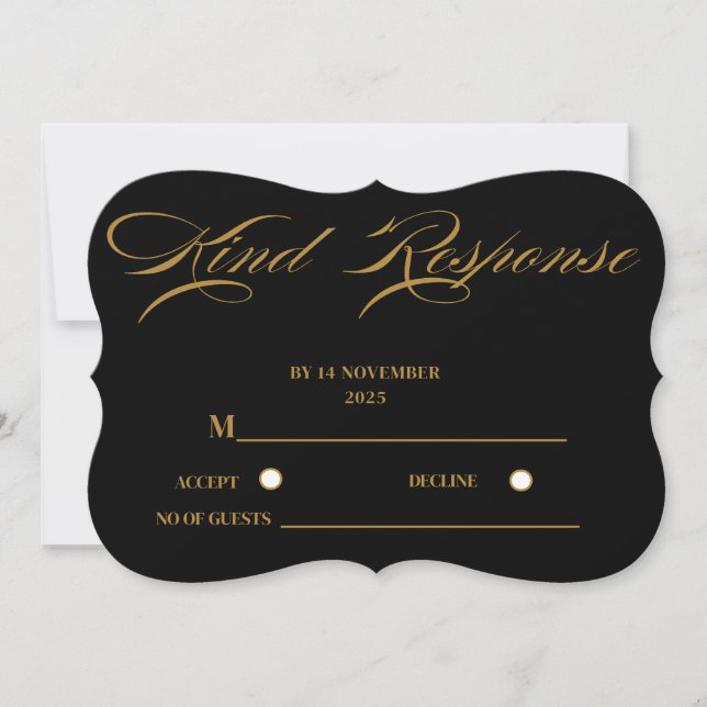 Deco Moderno | Elegante Onyx Preto e Dourado (Frente)
