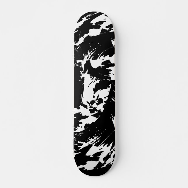 Decodificador de Skates de Grafite preto e branco (Frente)