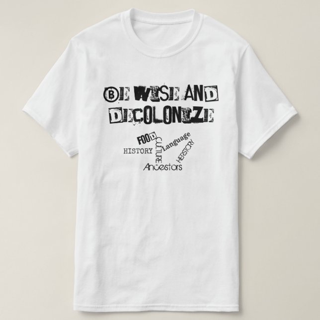 Decolonize camisas (Frente do Design)