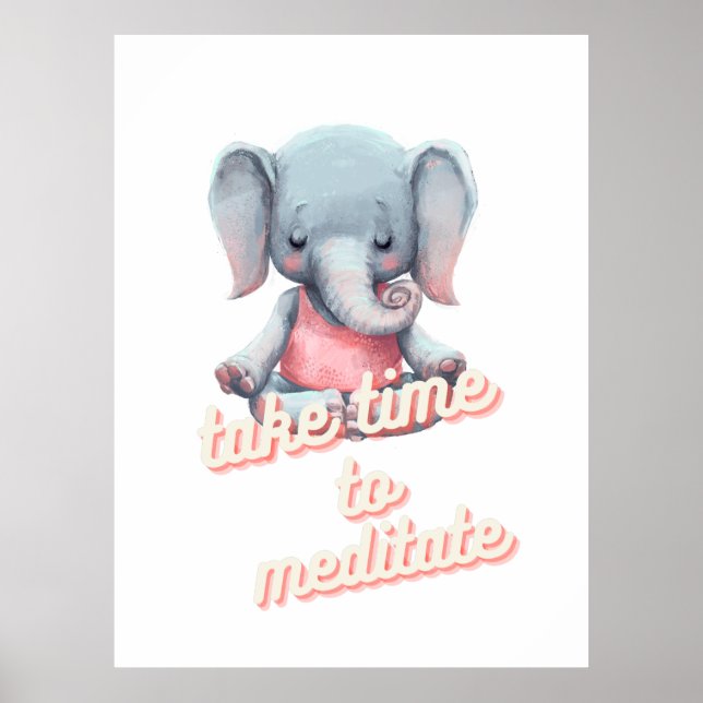 Decor da Sala de Poster de Meditação Infantil (Frente)