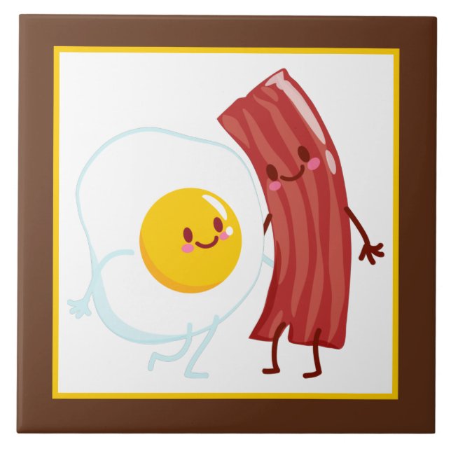 decor de bacon de ovo fofo (Frente)
