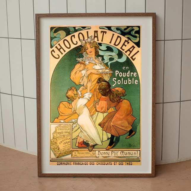 decor de chocolate com poster de Alphonse Mucha (Criador carregado)