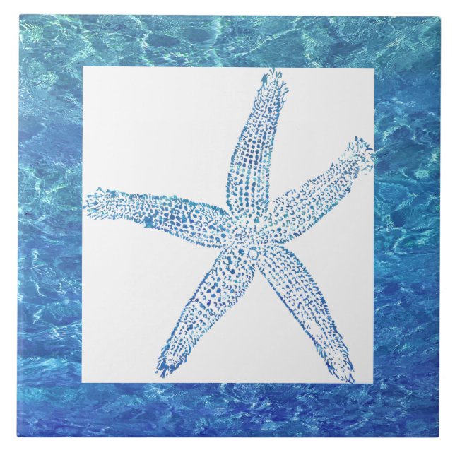 Decor de presente branco de Starfish Water Coastal (Frente)