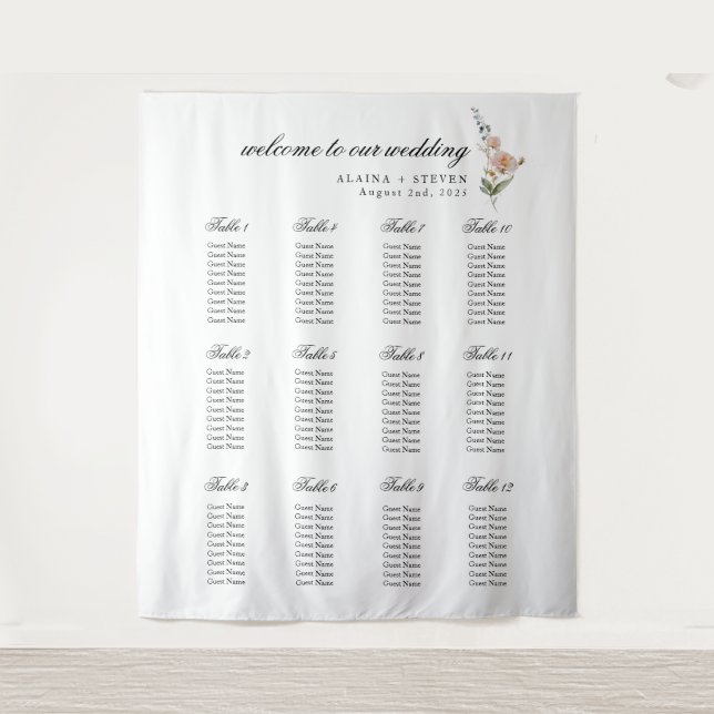 Decor de Tapeçaria Romântico Floral (Frente)