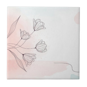 Decor Elegante Floral Romântico Cor de Água Rosa
