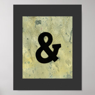 decor inicial de arte de poster de ampersand