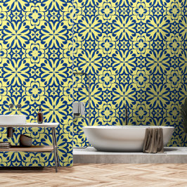 Décor oriental bleu et jaune