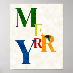 Decoração Alegre de Feriado, Arte de Parede Poster