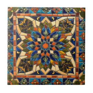 Decoração azul-esverdeada do mosaico