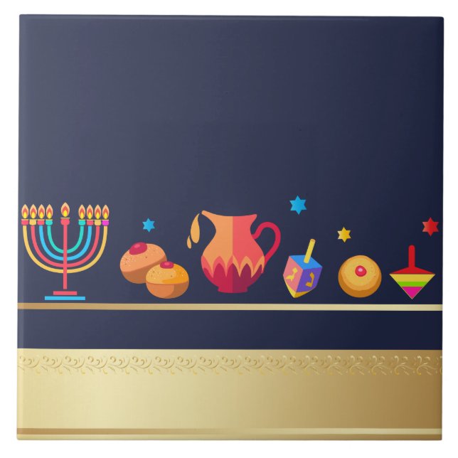 Decoração bonita do partido feliz de Hanukkah (Frente)