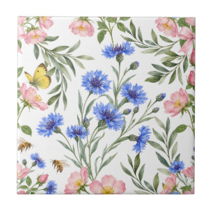 Decoração Botânica de Flores Silvestres de Cottage