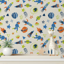 Decoração Colorida de Astronauta para Quarto de Cr