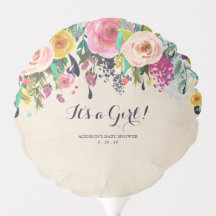 Decoração Colorida do Balão do Chá de fraldas Flor