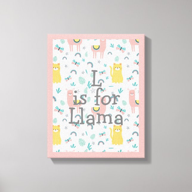 Decoração Cute llama Nursery (Frente)