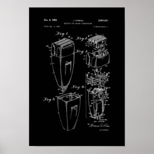 Decoração da barbearia do poster da patente do