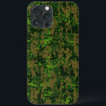 Decoração da Camuflagem Digital Verde em Woodland<br><div class="desc">Um padrão de camuflagem digital ao estilo militar verde da floresta decor em uma capa de telefone personalizada de topo de linha. Soa bem,  uma ideia de presente de excelente.</div>