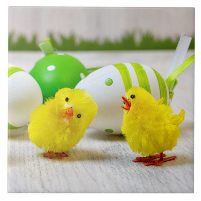Decoração das páscoas - Ovos e pintinhos de Páscoa (Frente)