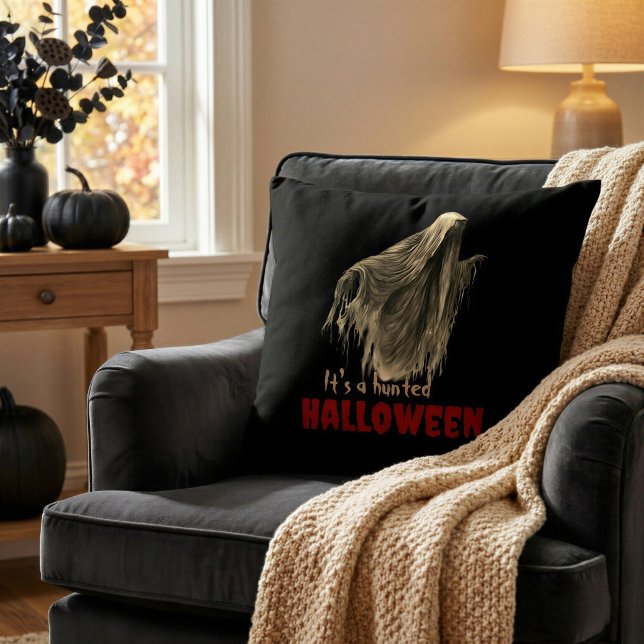 Decoração de Almofada de Halloween Assombrada por  (Criador carregado)