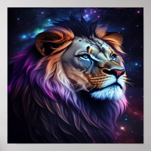 Decoração de arte da parede de leões poster impres