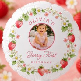 Decoração de Balão de Foto de Aniversário de Berry