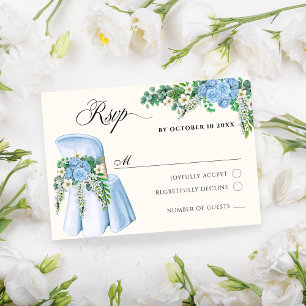 Decoração de cadeira floral aquarela rsvp