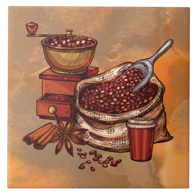 Decoração de café legal manchada (Frente)