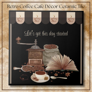 Decoração de Cozinha Moedor de Café Preto Retro In