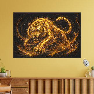 Decoração de Força e Proteção do Feroz Tigre Doura