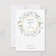 Decoração de Louro Aguarela para Casamento RSVP