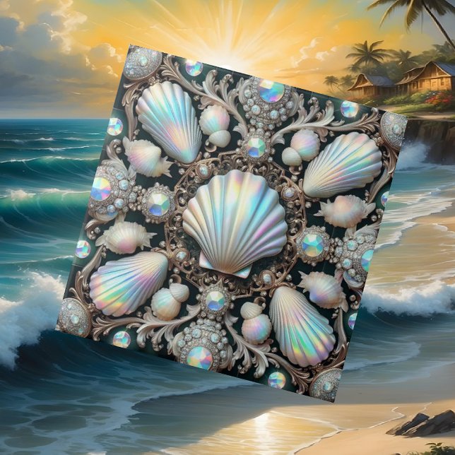 Decoração de Luxo à Beira-Mar | Diamantes e Concha (Criador carregado)
