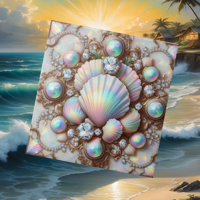 Decoração de Luxo à Beira-Mar | Diamantes e Concha (Criador carregado)