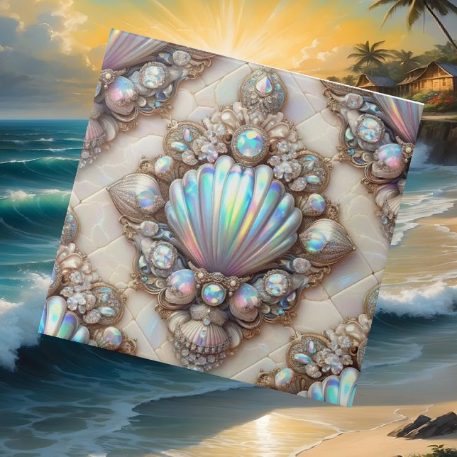 Decoração de Luxo à Beira-Mar | Diamantes e Concha (Criador carregado)