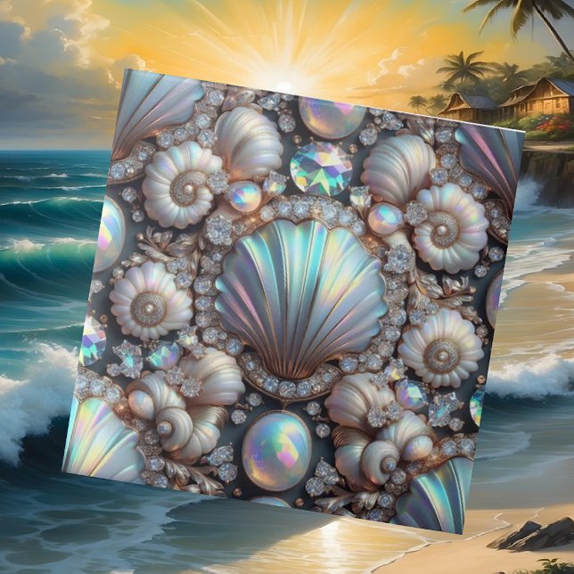 Decoração de Luxo à Beira-Mar | Diamantes e Concha (Criador carregado)