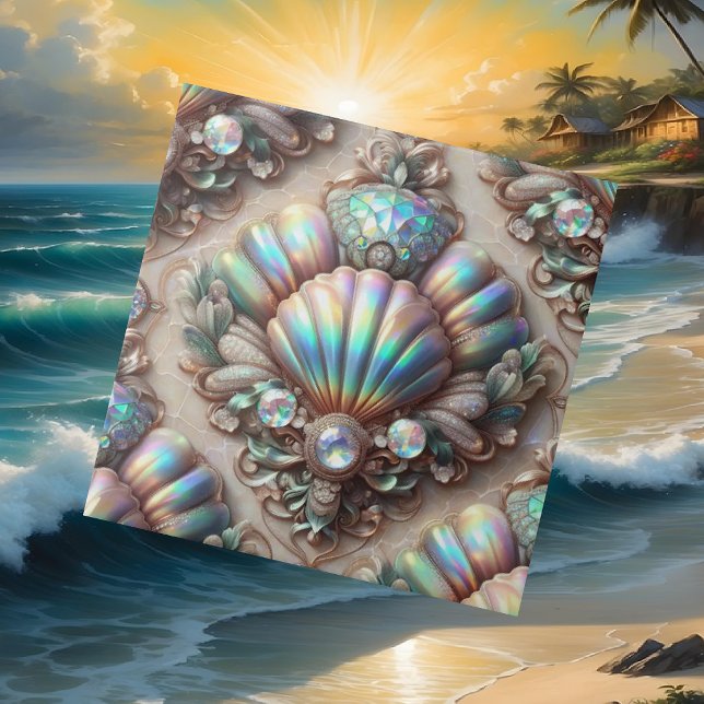 Decoração de Luxo à Beira-Mar | Diamantes e Concha (Criador carregado)