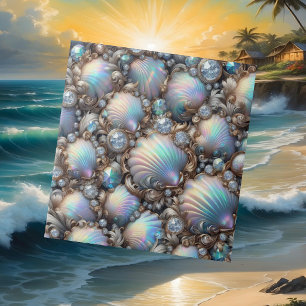 Decoração de Luxo à Beira-Mar Diamantes e Concha