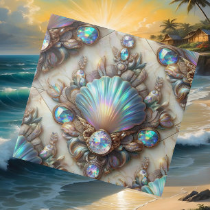 Decoração de Luxo à Beira-Mar Diamantes e Concha