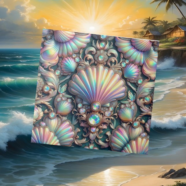 Decoração de Luxo à Beira-Mar | Diamantes e Concha (Criador carregado)