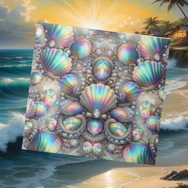 Decoração de Luxo à Beira-Mar | Diamantes e Concha (Criador carregado)