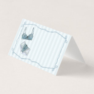 Decoração de mesa com cartão de lugar de chuveiro