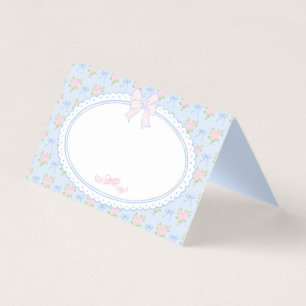 Decoração de Mesa com Cartão de Lugar Floral Elega