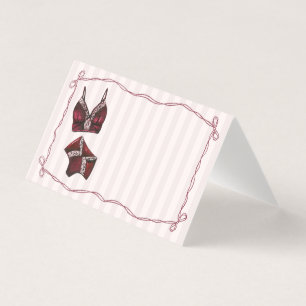 Decoração de mesa de cartão de lugar de lingerie B