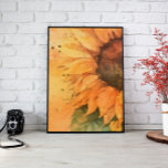 Decoração de Muro de Girassol, Canvas de Aquarela<br><div class="desc">Adicione um toque de design escandinavo moderno a sua casa com este impressão abstrato paisagístico espantoso.</div>
