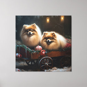 Decoração de Natal com Trenó de Neve Pomerânia