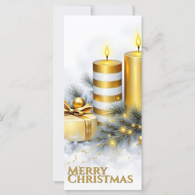 Decoração de Natal Dourada Elegante (Frente)