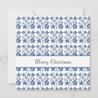 decoração de Natal em Azul Delft personalizável
