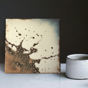 Decoração de Parede Abstrata em Tom de Terra Marmo